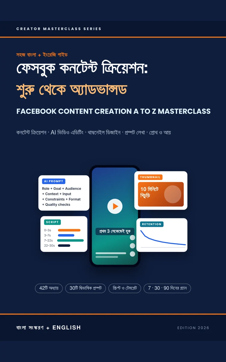 ফেসবুক কনটেন্ট ক্রিয়েশন: শুরু থেকে অ্যাডভান্সড — বাংলা cover