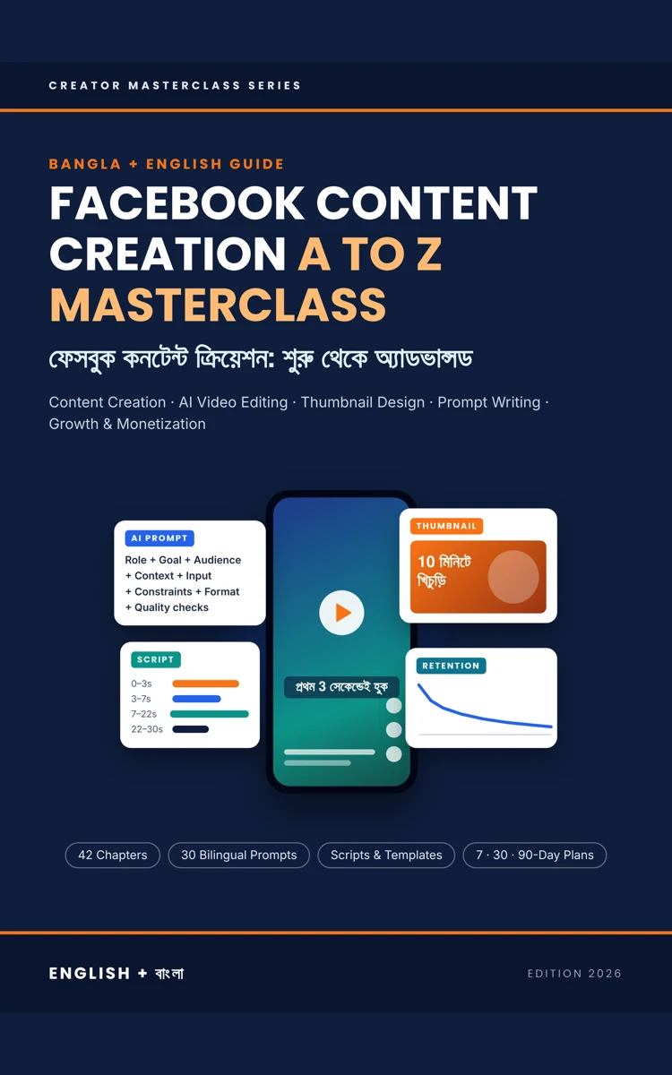 Facebook Content Creation A to Z Masterclass — English cover